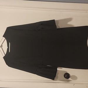NWT Ann Taylor black flounce sleeve dress